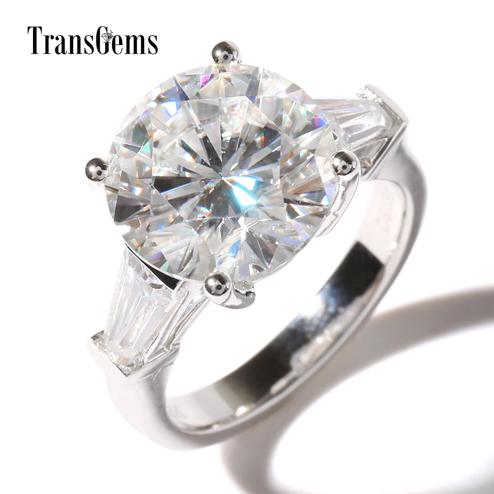 Роскошные 5 карат лабораторные россыпью Moissanite алмаз с moissanite акценты обручальное