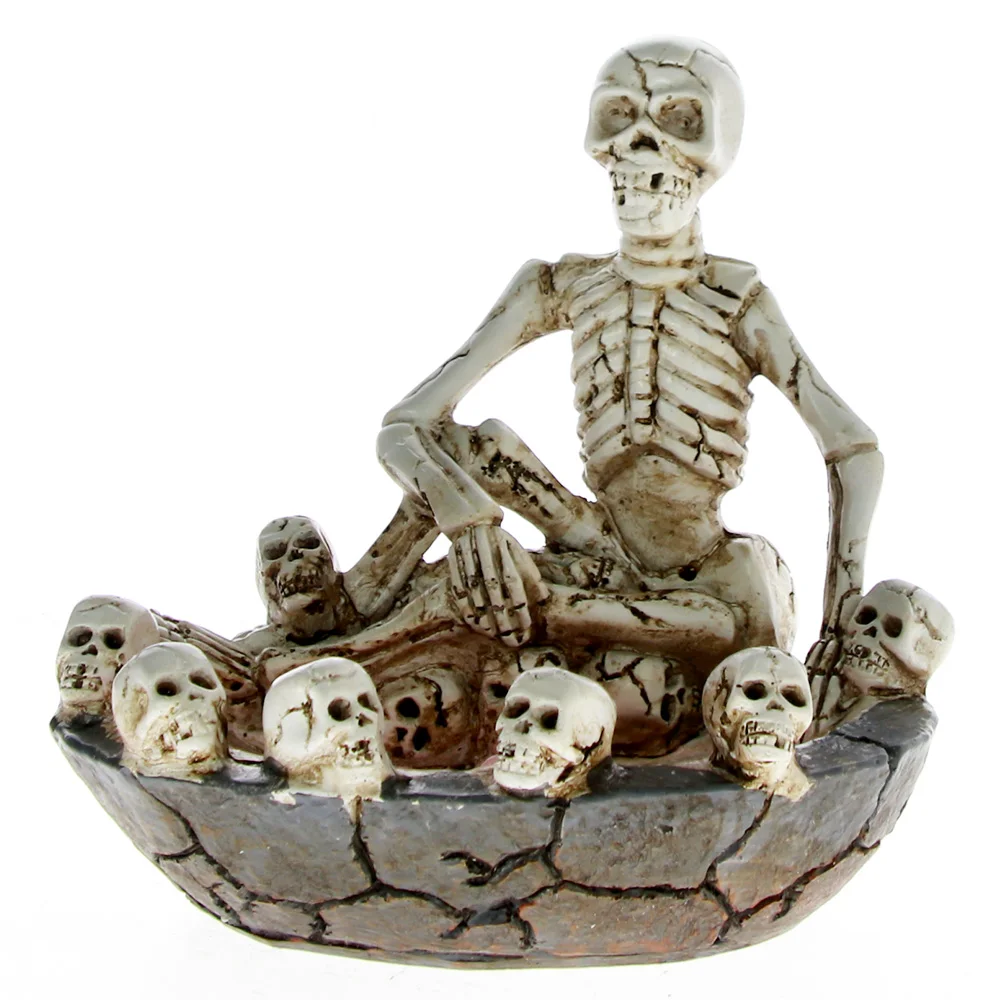 Хэллоуин страшный череп скелет пепельница черепами контейнер пепельницы