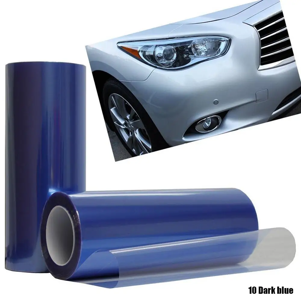 Dark blue Промо-акция! 30x60 см автомобильный оттенок модный головной светильник задняя фара туман светильник виниловая дымовая пленка лист наклейка покрытие автомобиля Стайлинг для всех автомобилей - Название цвета: Dark blue
