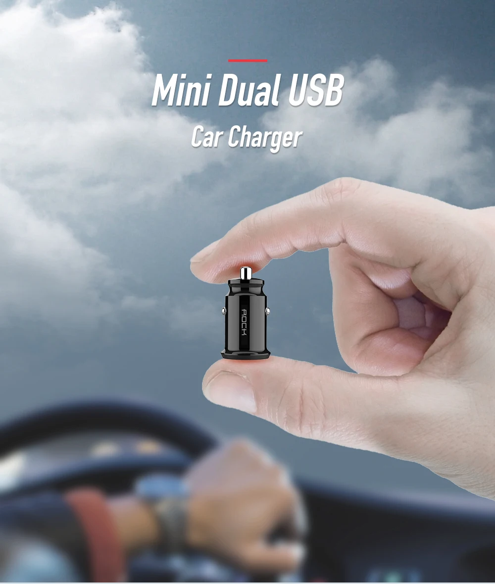 Автомобильное зарядное устройство Mini Dual USB, универсальное автомобильное зарядное устройство с быстрой зарядкой 3,1 а для iPhone, samsung, Xiaomi, автомобильное зарядное устройство с быстрой зарядкой