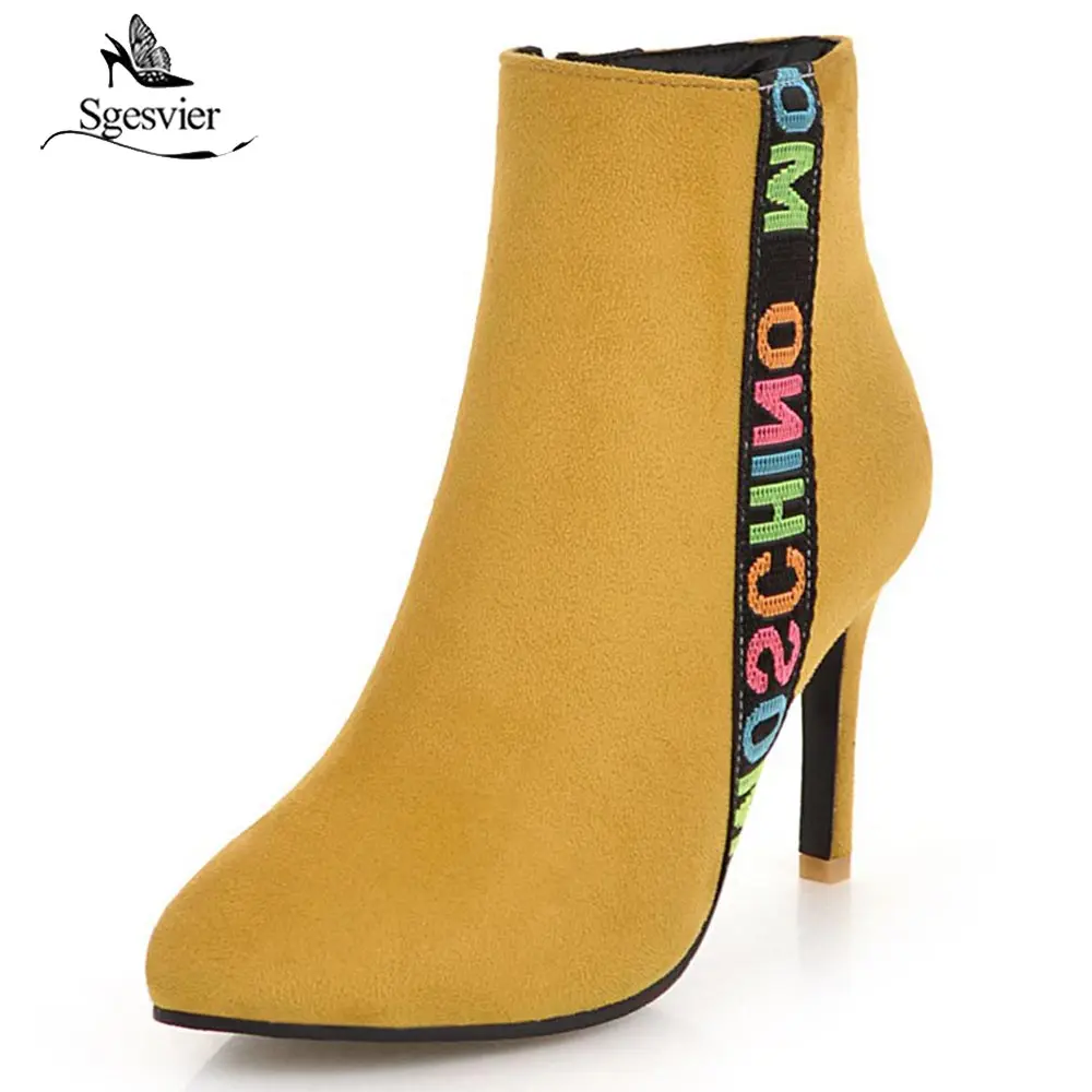 Женские ботильоны на высоком каблуке sgesвье женские свадебные ботинки красные