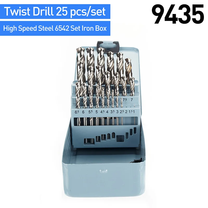 HUHAO Stainless steel turning head high speed steel twist drill bit metal alloy hand drill bit set multi- function set - Цвет: 9435