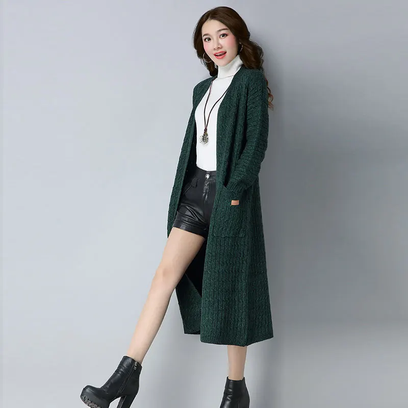 Плотный Повседневный Кардиган размера плюс новинка 2018 весенне осенний