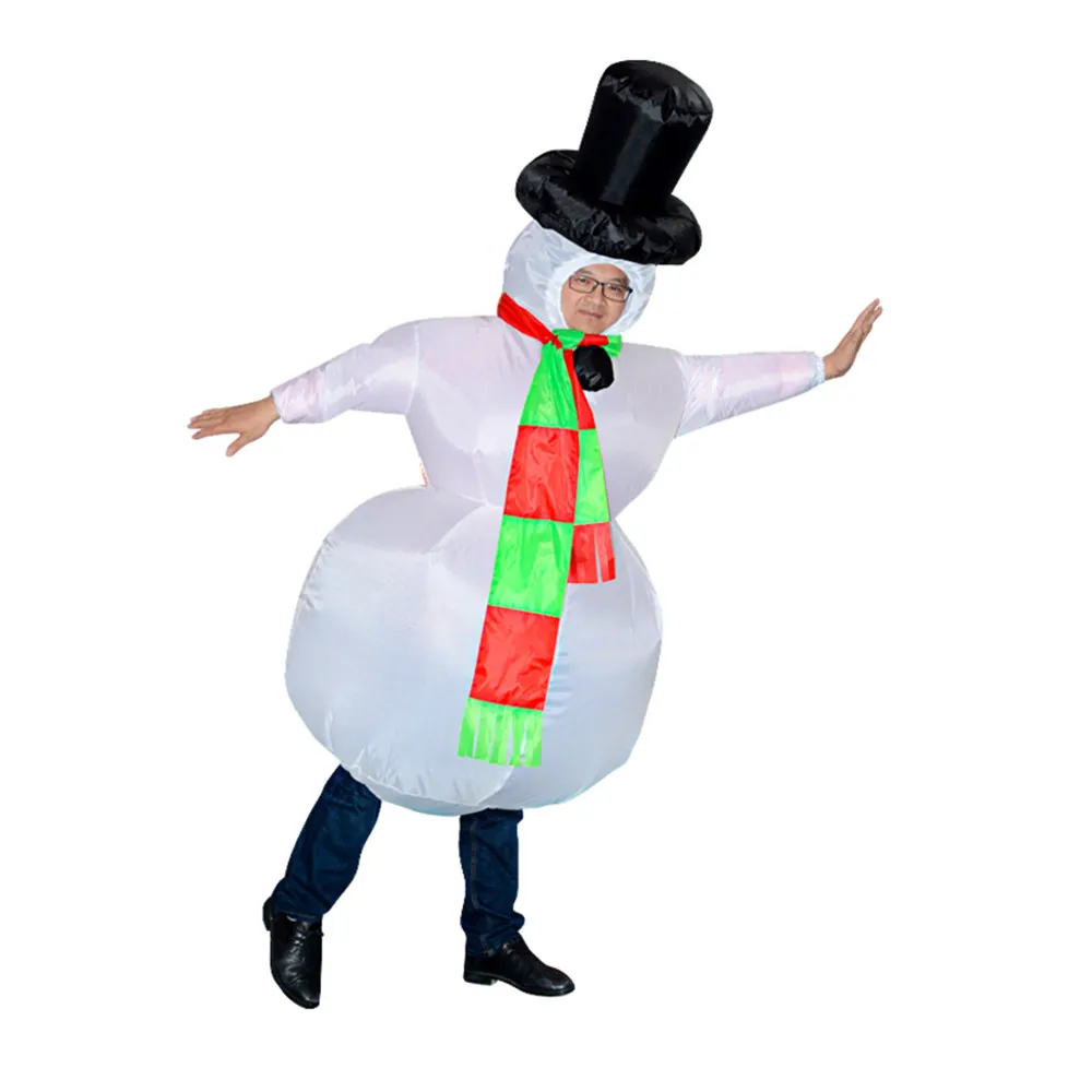 Игрушка для детей и взрослых вечерние униформы надувной Белый Снеговик Забавные костюмы Санта 165-190 см водонепроницаемый полиэстер Рождественская игрушка