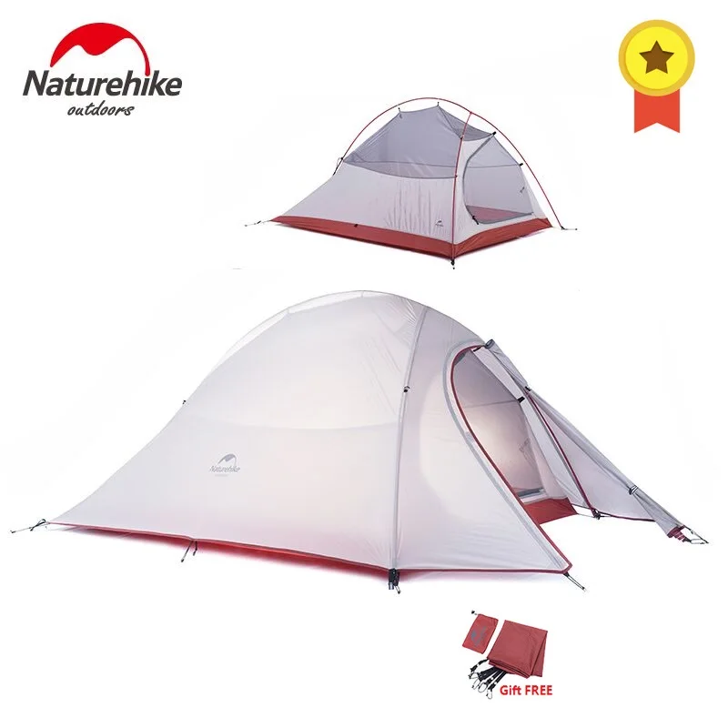 Naturehike Cloud Up Series 1 2 3 человек Сверхлегкий Тент Открытый лагерь оборудование 2 человек путешествия зимний кемпинговый тент с ковриком