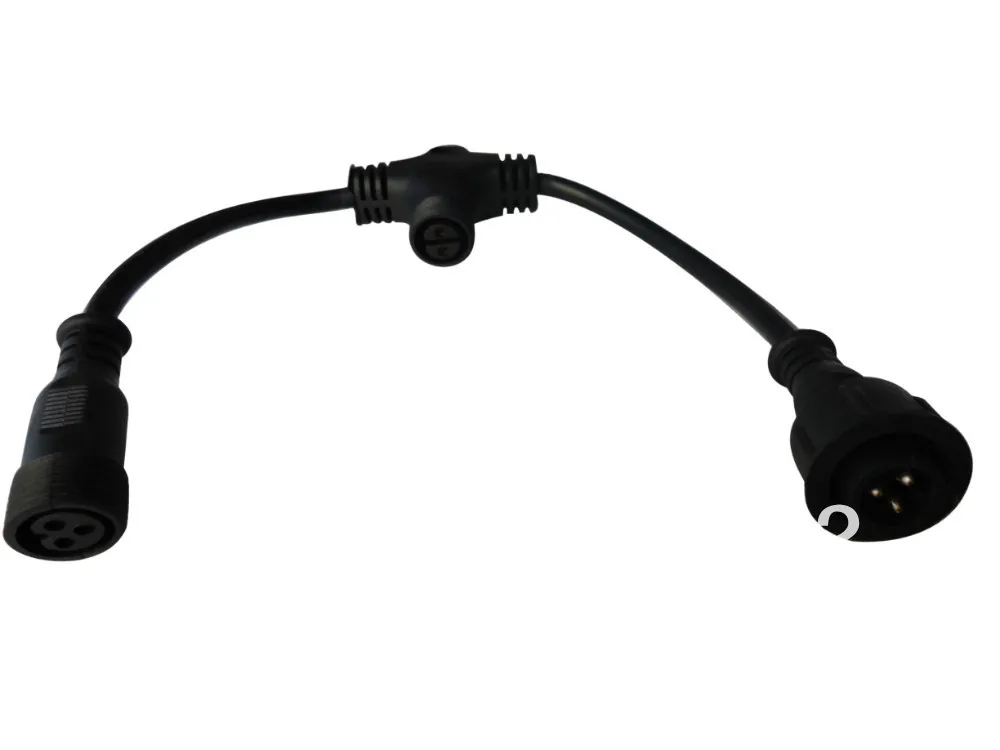 Водонепроницаемый сплиттер 3 жильного типа T (средний 2 жильный) Черный цвет