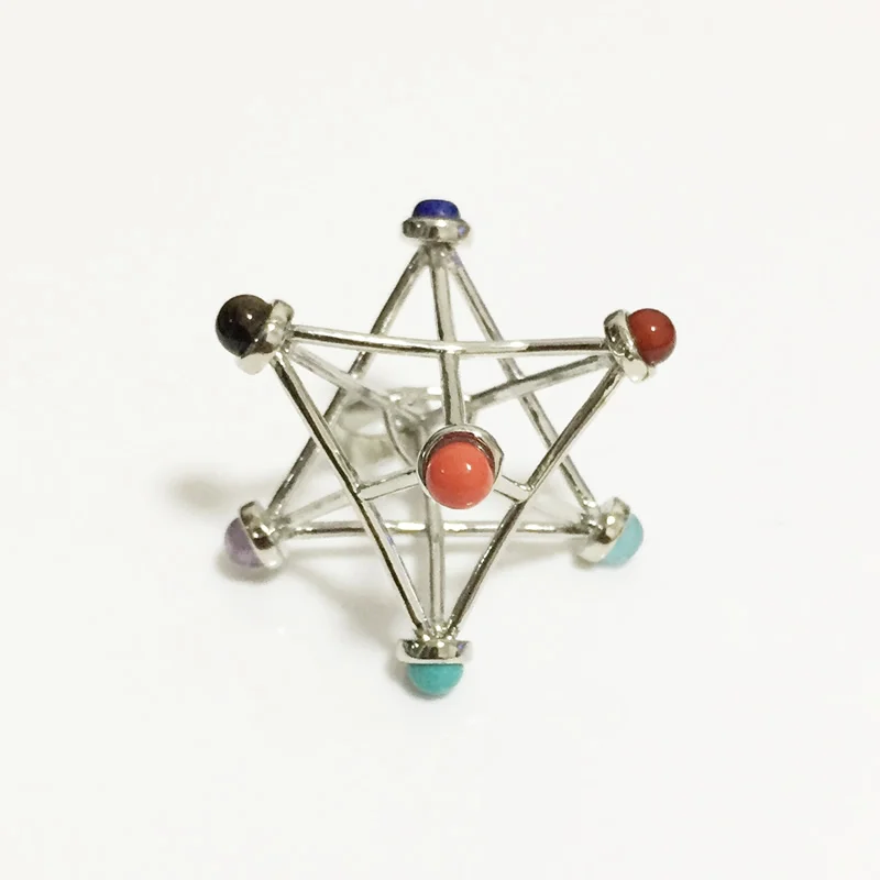 Подвески из натурального камня Merkaba ретро 7 Рэйки лечение чакры подвеска с полой