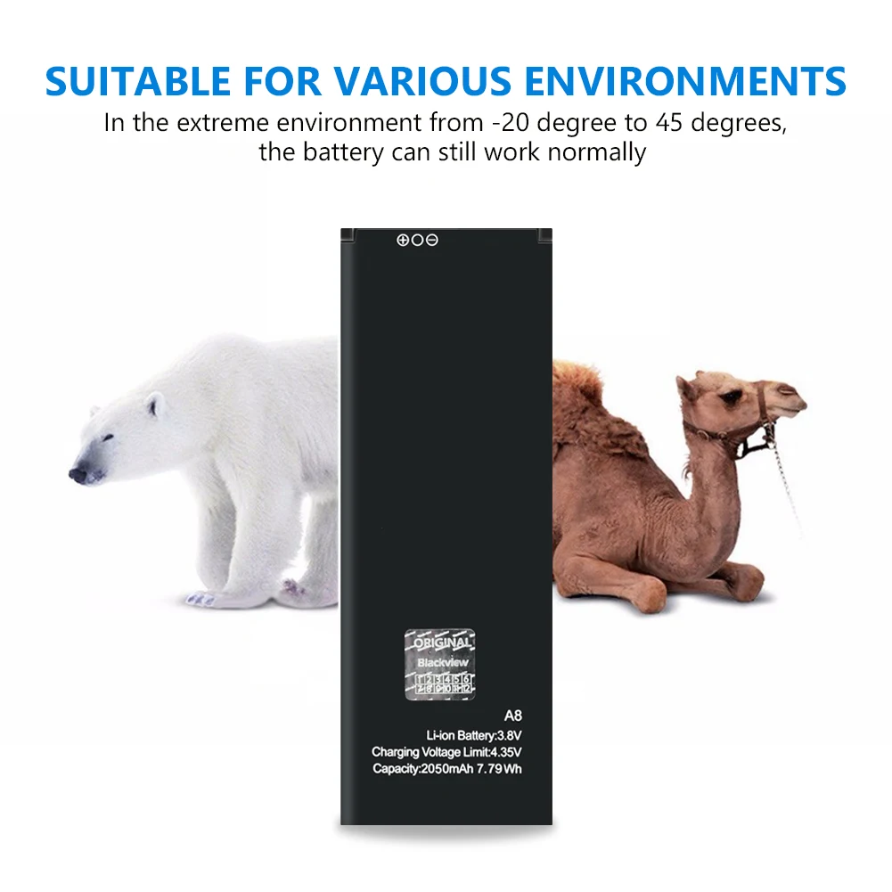 3 8 V 2050mAh литий ионная литиевая батарея для Blackview A8 Мобильный телефон Смартфон