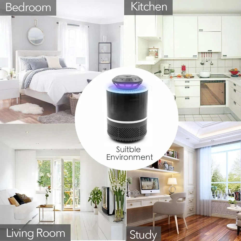 Mosquito Trap Indoor Killer Insect Zapper Night Lamp Fly | Лампы и освещение