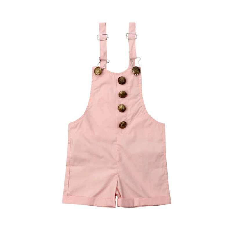 Модная новинка шорты для маленьких девочек с металлическими пуговицами твердый