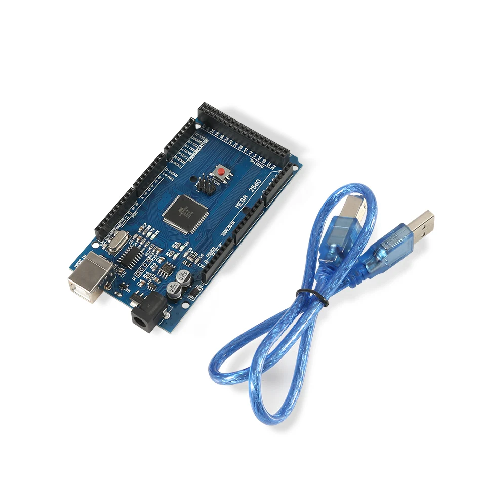 Плата Mega 2560 R3 Mega2560 REV3 для Arduino MEGA2560 ATmega2560 16AU CH340 CH340G с совместимым USB кабелем|Детали