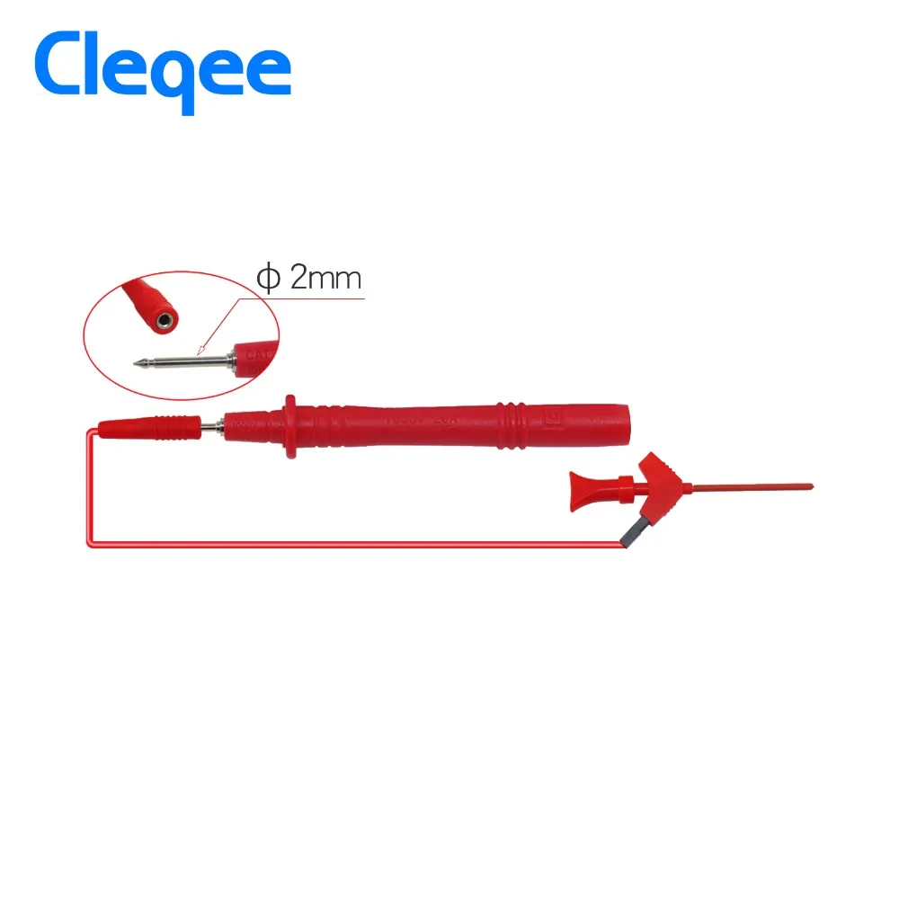 Cleqee P1511B 2 мм штекер к внутренней пружине тестовый Крюк щуп AWG комплект