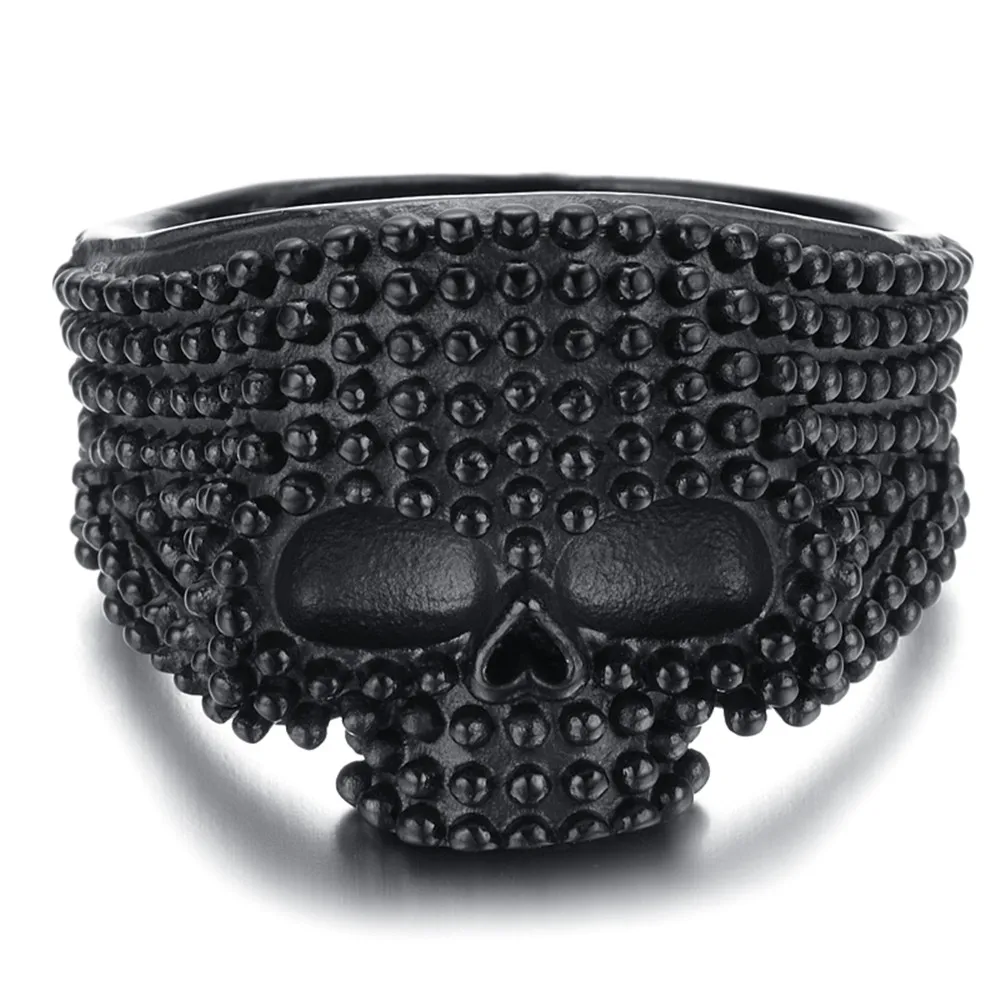 Мужские Кольца из нержавейки Винтаж байкер золотой черный красный масонских