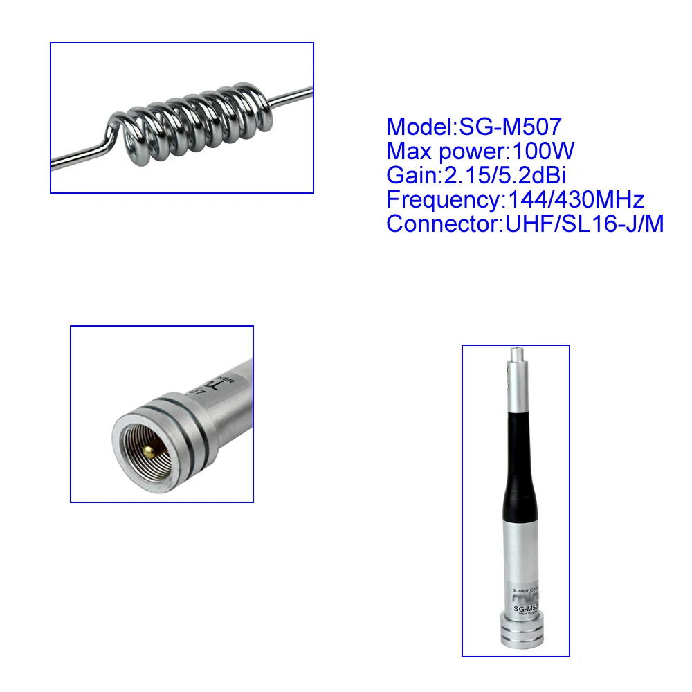 OPPXUN SG M507 мобильная антенна двухдиапазонная UHF/VHF 144/430MHz 100W для любительского радио