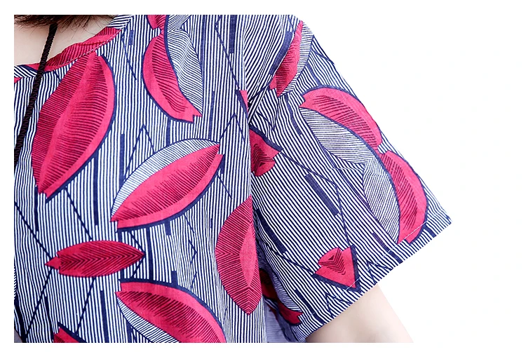 Модное платье 2018 летнее новое большого размера женское Свободное с короткими