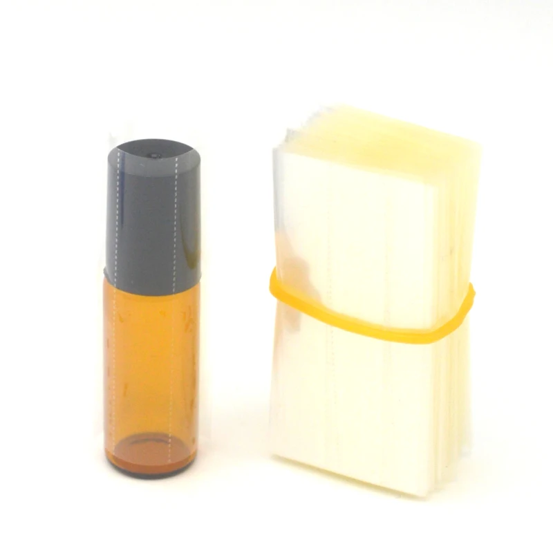 2000 шт./лот Прозрачная ПВХ термоусадочная пленка для бутылок с эфирным маслом 5 мл