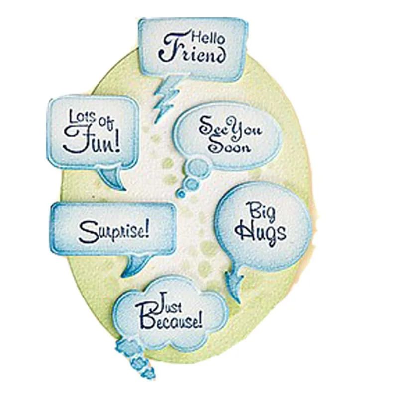 Диалоговое окно металлический Трафаретный вырубной штамп трафареты скрапбукинга альбом Бумага