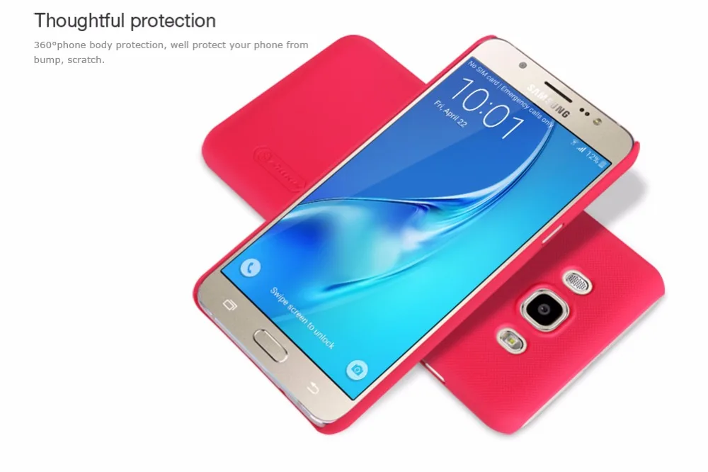 Чехол для Samsung J7108(Galaxy J7 2016) NILLKIN суперматовый жесткий чехол накладка с защитной