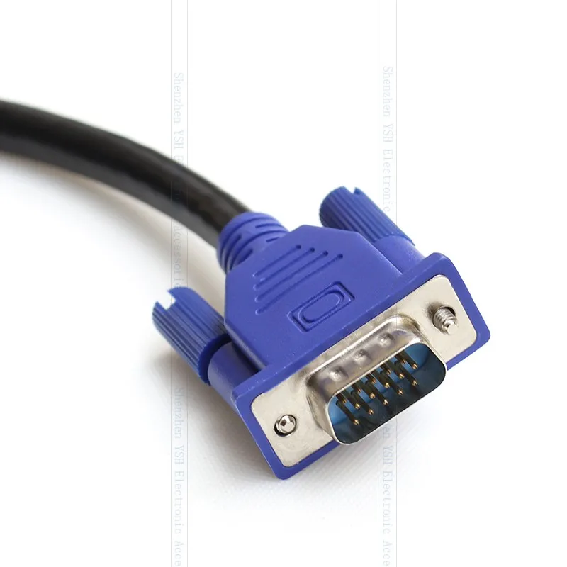 25 см HD15Pin VGA D-Sub RGB короткий видео кабель мужчин и мужчин M/M для монитора компьютера проектор