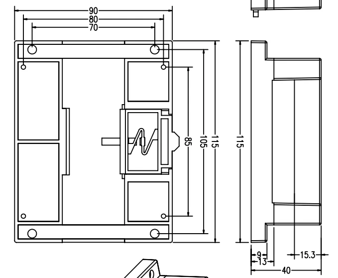 1 шт. пластиковый корпус szomk для электроники на din рейке 115*90*40 мм|cabinet box|cabinet lockcabinet
