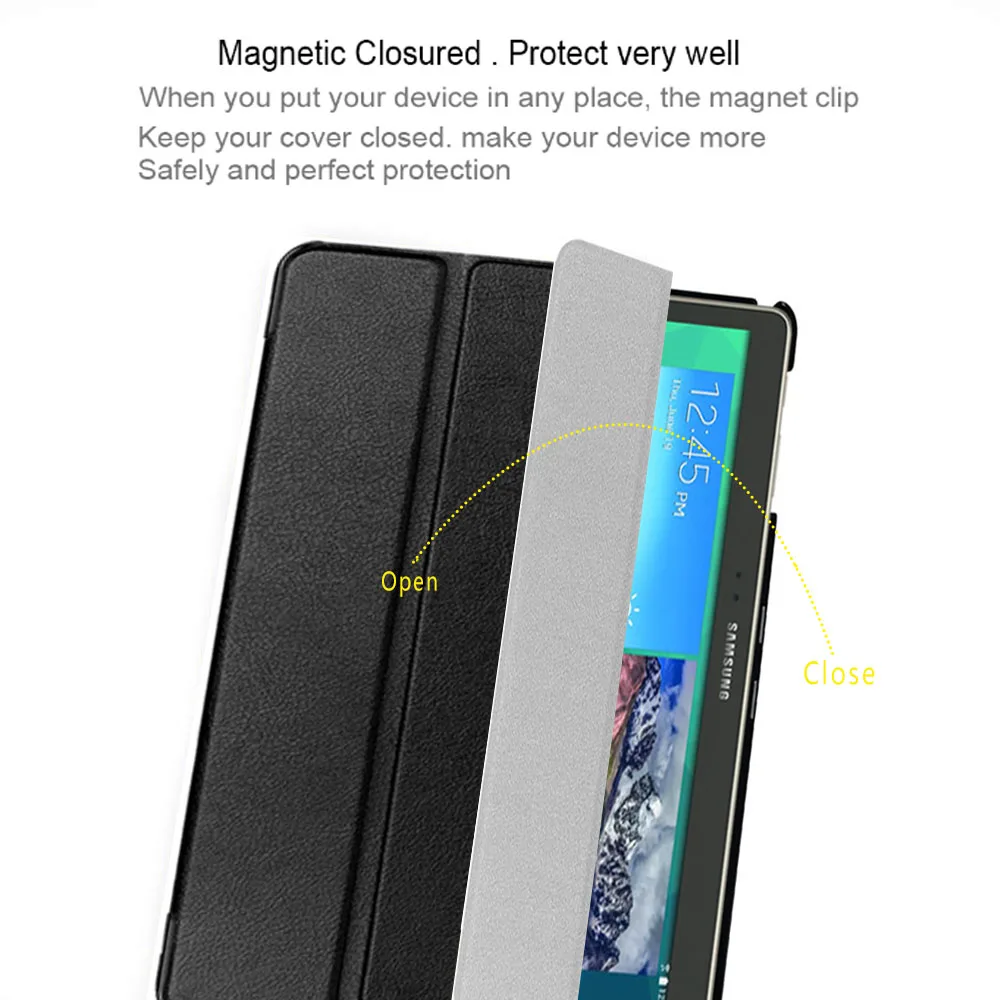Тонкий флип-чехол с подставкой, Магнитный чехол для samsung Galaxy Tab S 10,5 T800 T801 T805C, чехол для планшета+ Защитная пленка+ стилус