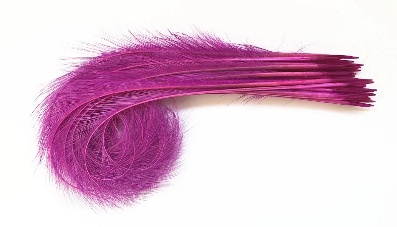 5 шт./лот жженые фазаны перо Millinery шляпа отделка Ремесло поставка 15 цветов на выбор B071 - Цвет: Purple