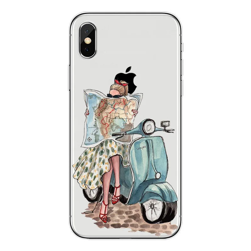 Для iPhone X 10 5,8, мягкий чехол из ТПУ с Эйфелевой текстурой для iPhone 6, 6 S, 7, 8 Plus, 5S, SE, 7, 8, Париж, Vogue, Роскошный прозрачный силиконовый чехол для телефона