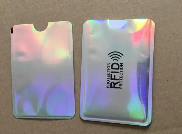 Цвет: желтый 100 шт против сканирования RFID блокирующий рукав для кредитной карты защита безопасности дебетовый Бесконтактный IC чехол для удостоверения личности блокатор - Цвет: Цвет: желтый