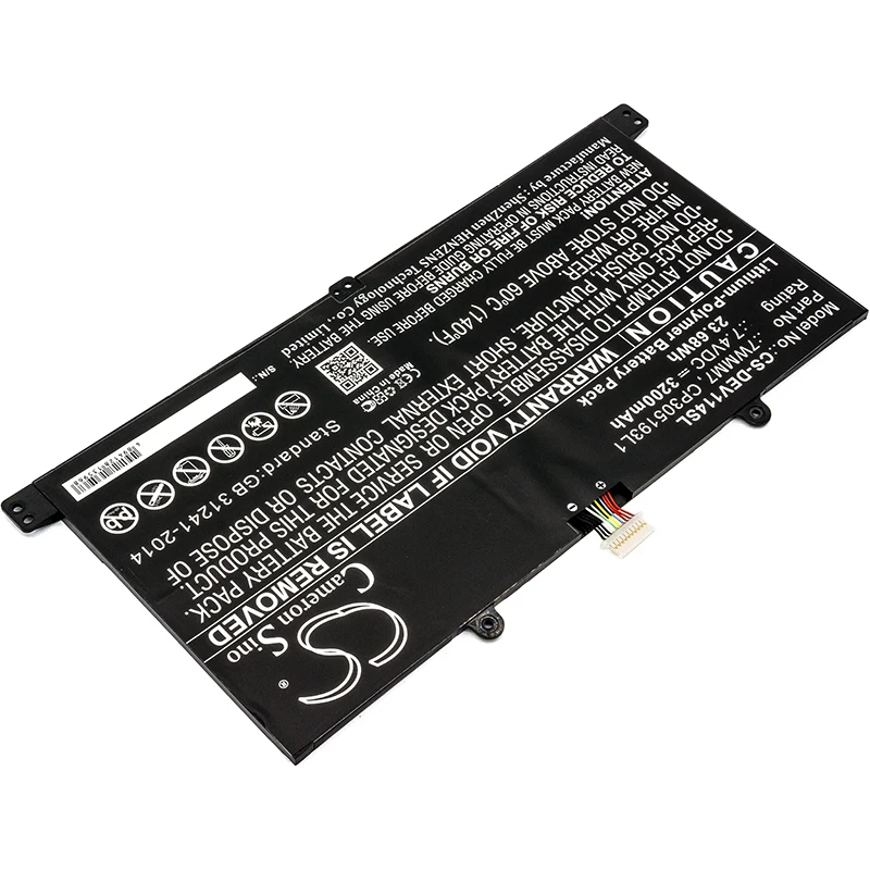 Обновленная батарея Cameron Sino для DELL 7WMM7 CP305193L1 DL011301 PLP22G0 планшета литий полимерная