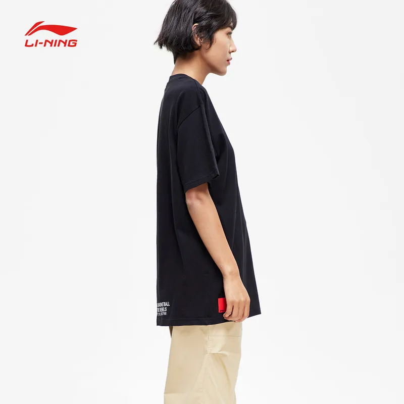Женская баскетбольная Футболка Li-Ning BAD FIVE 100% хлопок дышащая свободная с