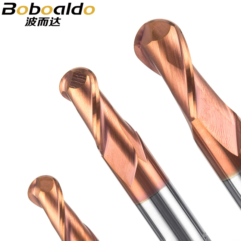 Концевая фреза HRC50 с коническим шариком вольфрамовое покрытие шаровая Головка