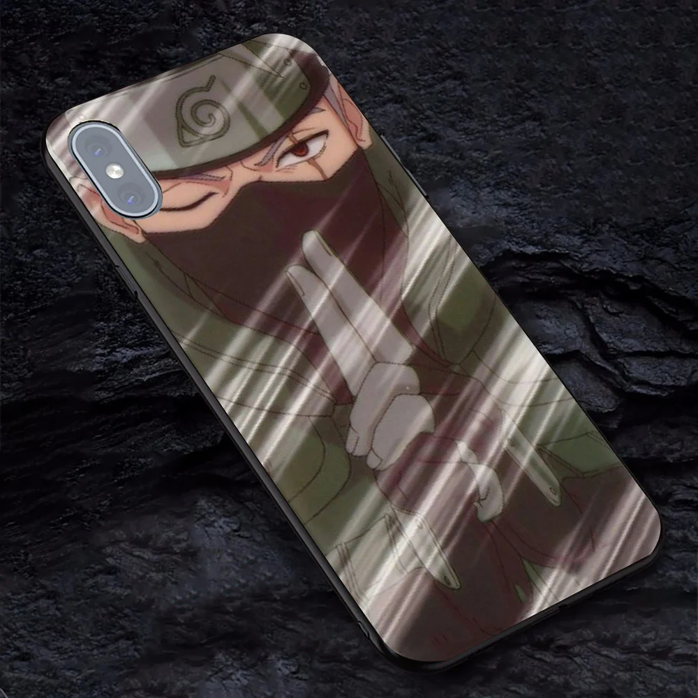 Naruto Kakashi anime case for iphone 7 plus soft tpu phone cover cases 6 6s X XR XS MAX coque fundas | Мобильные телефоны и