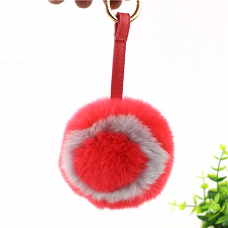 2017 Новая мода Шарм брелок для ключей помпон сумки ручной работы с буквами кролик