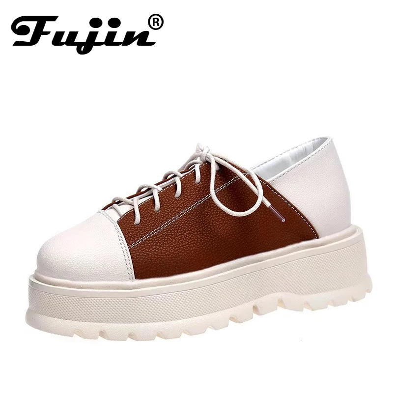 Fujin/Брендовая женская обувь на плоской платформе Женские мокасины из