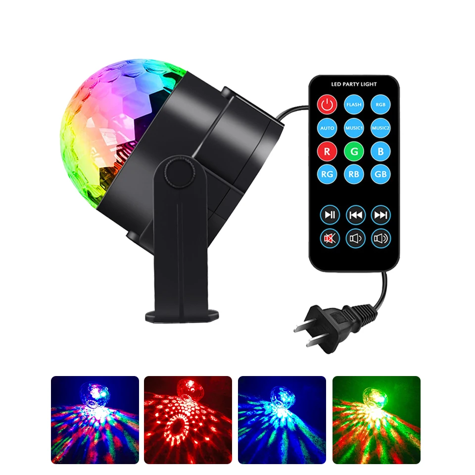 Светодиодный диско-светильник 3 Вт сценическое освещение звуковая активация
