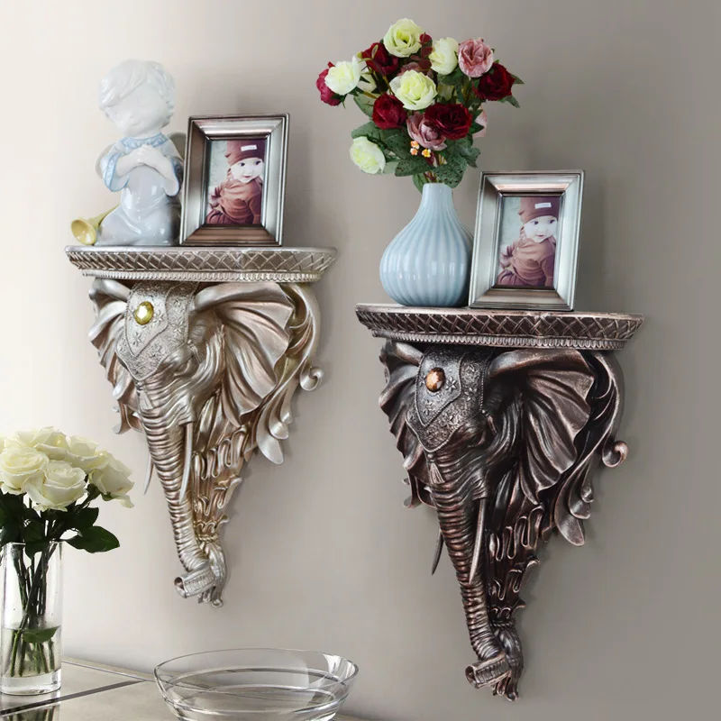 

34cm Creative Elephant 3D Wall Hanging Resin Crafts Home Decoration Supplies European Ancient for Fresco Wall Decoration R1276