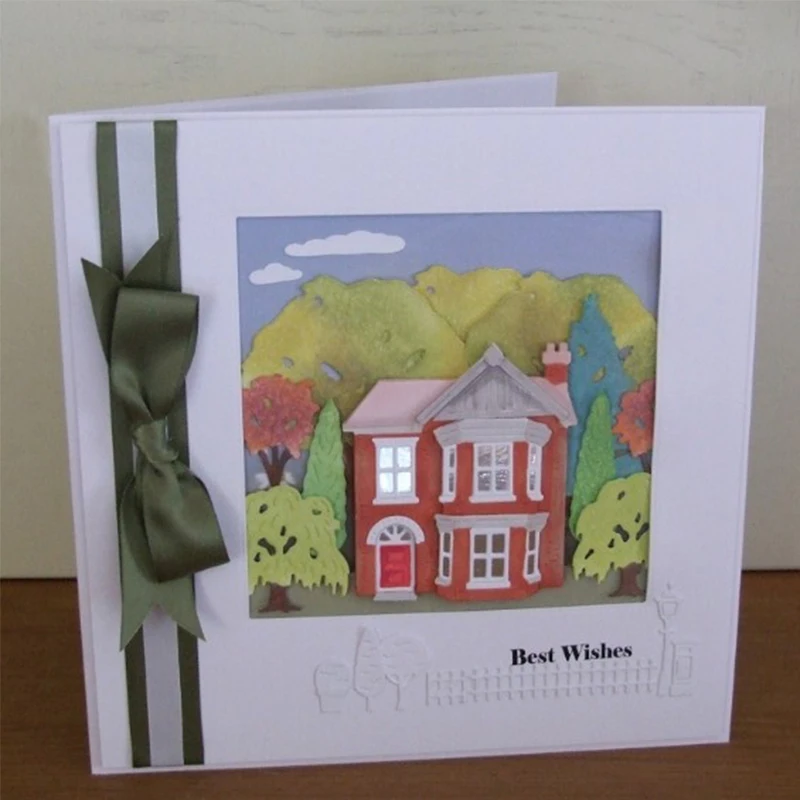 Вырубные штампы в виде книг с деревьями и цветами модель 2019 года|Вырубные штампы|