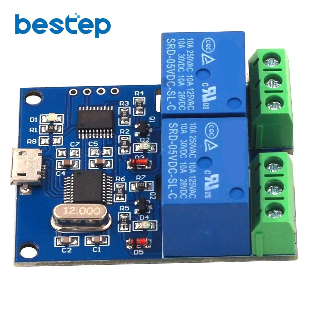 LCUS 1/LCUS 2 USB 5 В 1/2 канальный релейный модуль CH340 Интеллектуальный переключатель