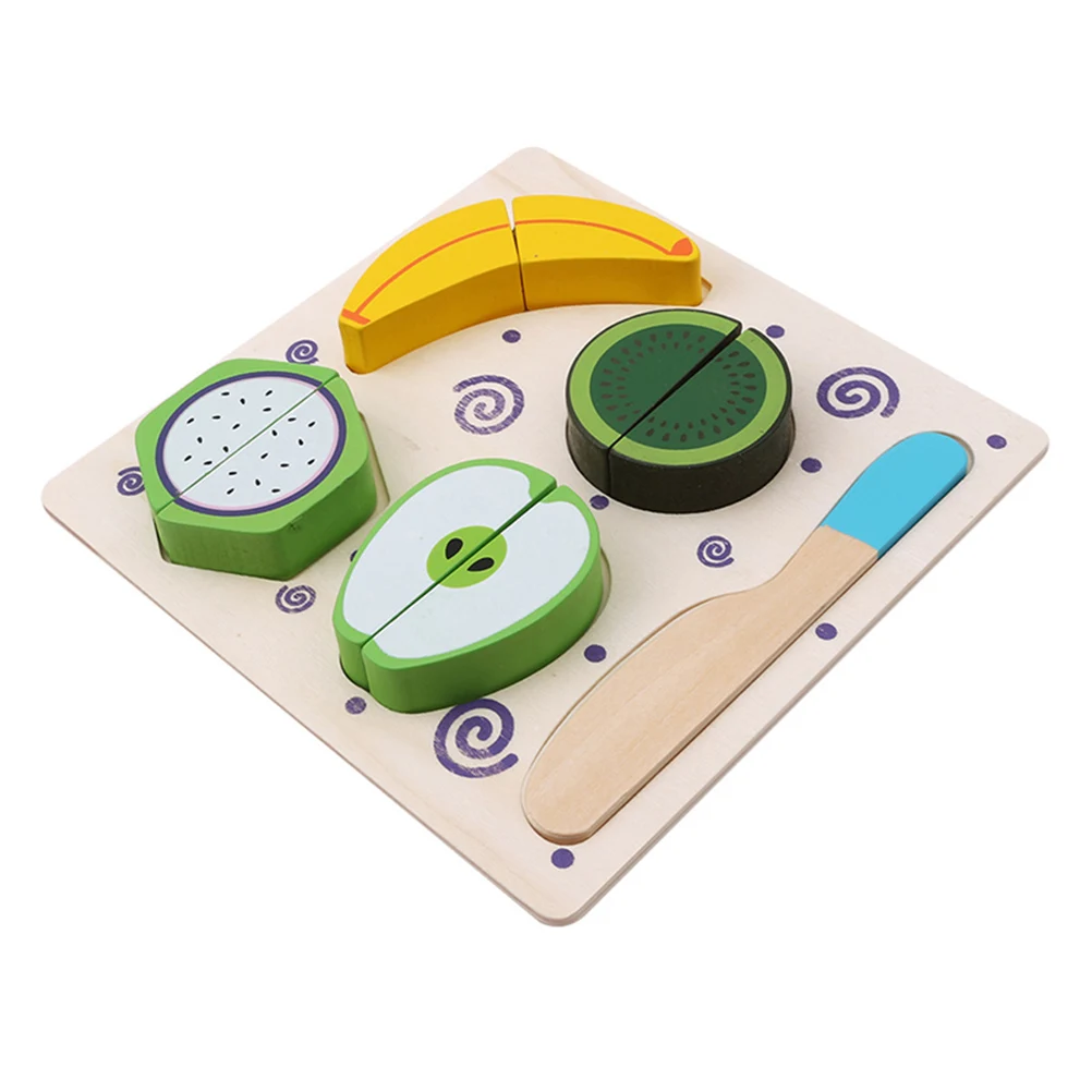 6 моделей игрушек для ролевых игр игрушки резки еды деревянные кухонные фруктов и