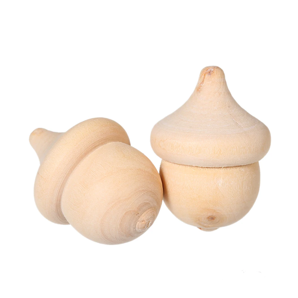 10 шт. форма желудя природа деревянные колышки для кукол незавершенной Краски