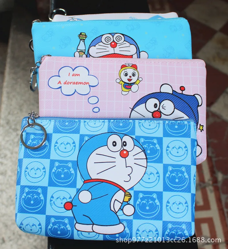 IVYYE 1 шт. синий Doraemon аниме PU Кошелек для монет Мультяшные мягкие сумки для мелочи кошелек для денег для хранения ключей детский подарок