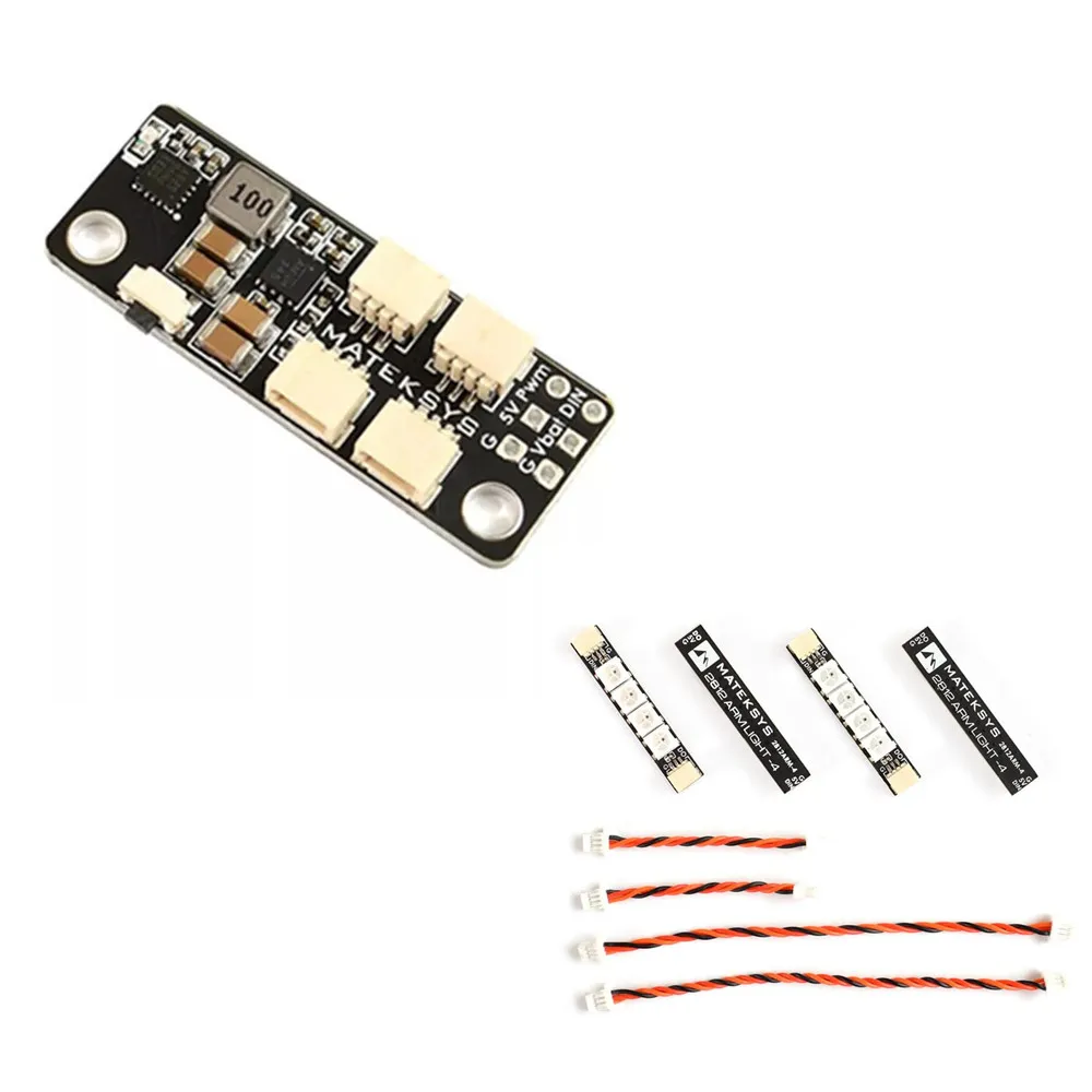 Контроллер Matek System 2812LED 2-6S светодиодный модуль управления с 5V BEC / 2812 LED