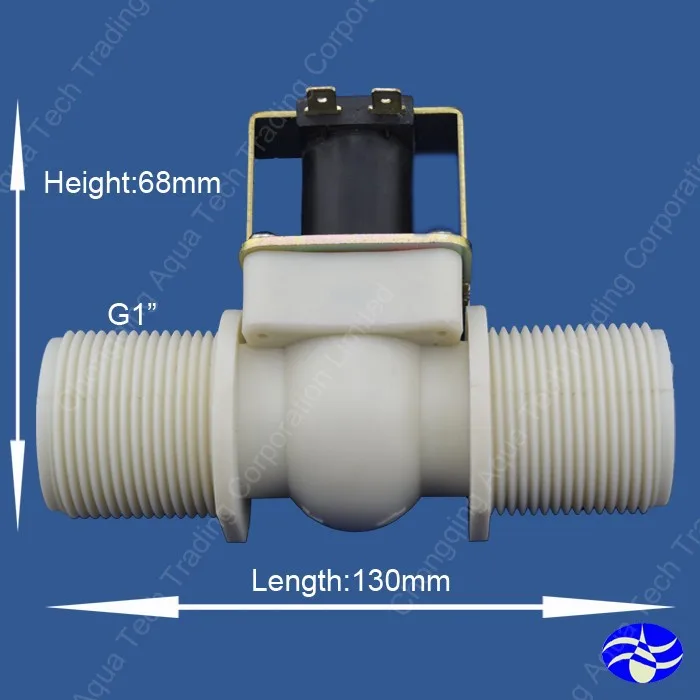 

AC220V normally close 1 inch theaded port plastic water solenoid valves, Normally close water solenoid valve port 1"