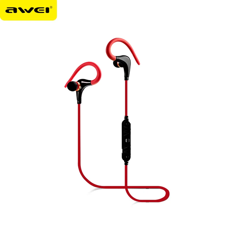AWEI A890BL Спортивные Беспроводные наушники Auriculares Bluetooth наушники с микрофоном Fone de ouvido kulaklik Audifonos - Цвет: Red