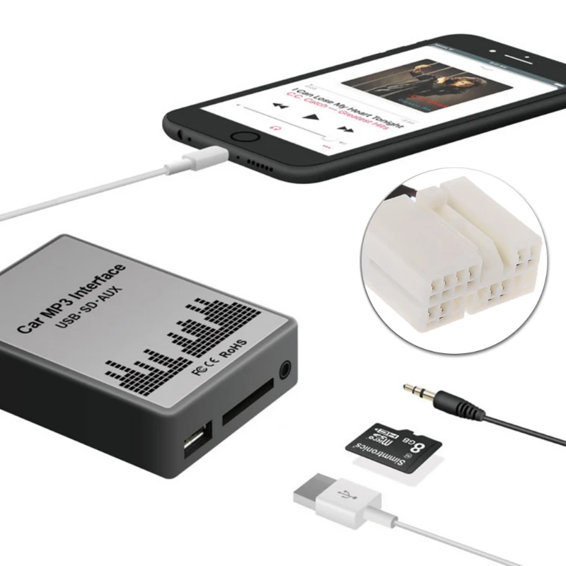 Автомобильный MP3 музыкальный плеер OOTDTY USB SD AUX адаптер для замены CD Suzuki Fiat Opel