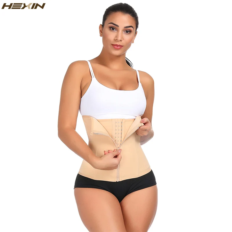 Женский двухслойный корсет HEXIN на молнии Корректирующее белье для похудения