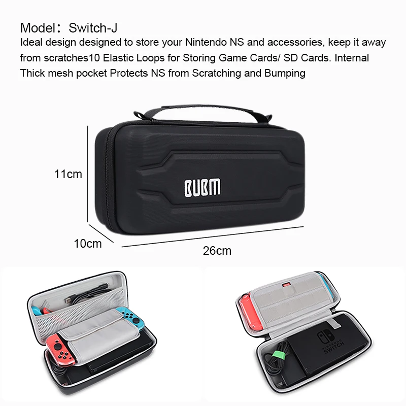 BUBM для nintendo Switch защитный чехол для переноски Чехол для консоли переключателя и аксессуары с игровыми держатели для картриджей