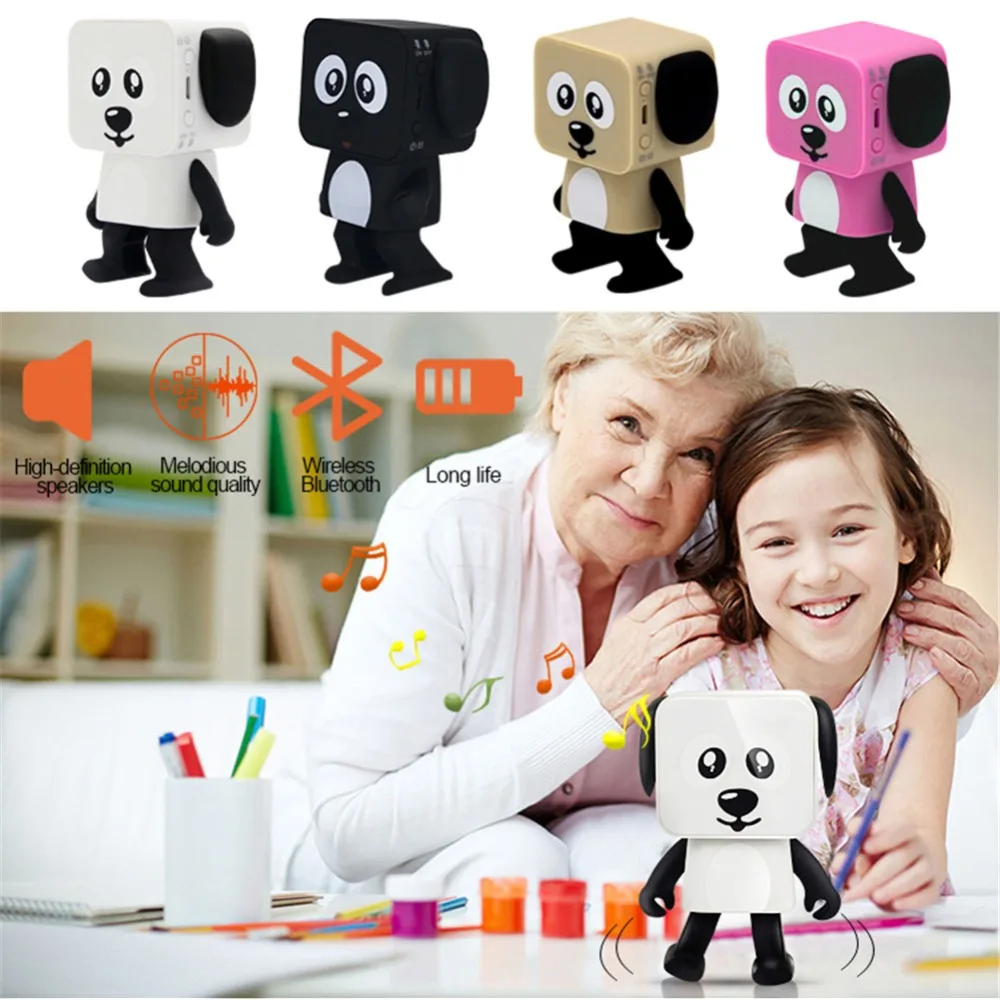 Excelvan Мини Смарт Bluetooth колонки Танцующий Робот собака 4 1 громкоговоритель супер