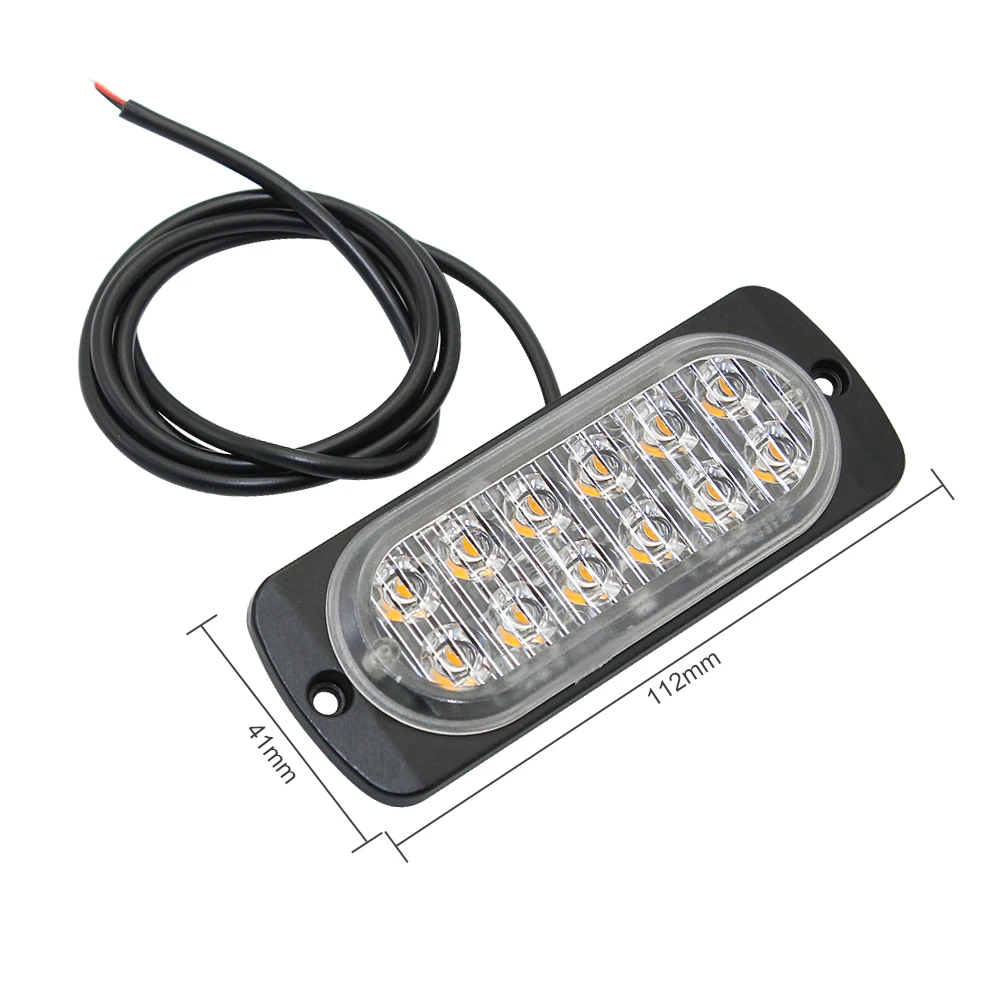ANBLUB 12V 24V автомобиль грузовик боковой габаритный фонарь мерцающий светильник красный/зеленый/синий 12 светодиодов для автобус, трактор грузовик мигающий Предупреждение сигнальная лампа светильник ультра тонкий