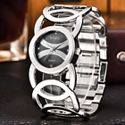 Женские золотые часы XINEW 6438, роскошный браслет со стразами, модные кварцевые часы, женские часы, женские часы из нержавеющей стали, роскошные часы